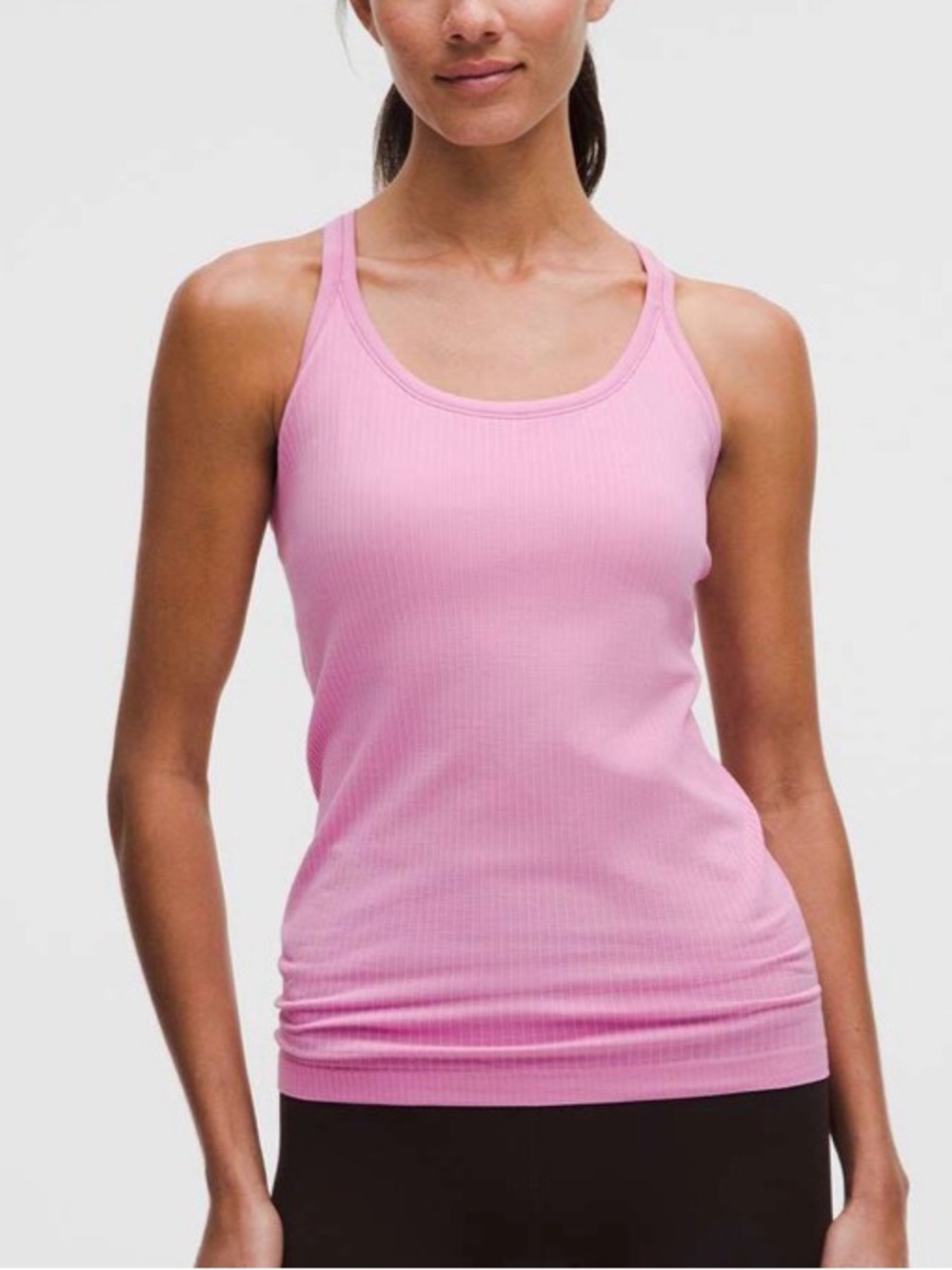 lululemon athletica Pink Frosting Ebb to Street Ribbed Tank